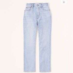 Abercrombie Curve Love High Rise Ankle Straight Jeans